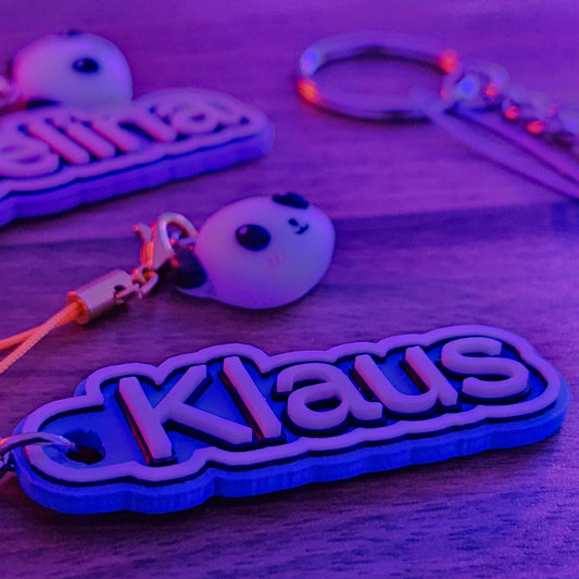 Custom nametag panda keychain - Mios Lovely Layers